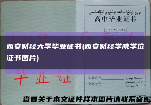 西安财经大学毕业证书(西安财经学院学位证书图片)缩略图