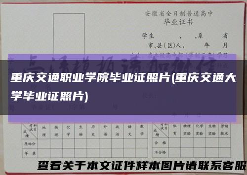 重庆交通职业学院毕业证照片(重庆交通大学毕业证照片)缩略图