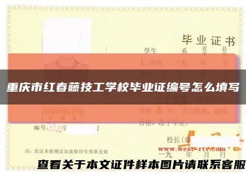 重庆市红春藤技工学校毕业证编号怎么填写缩略图