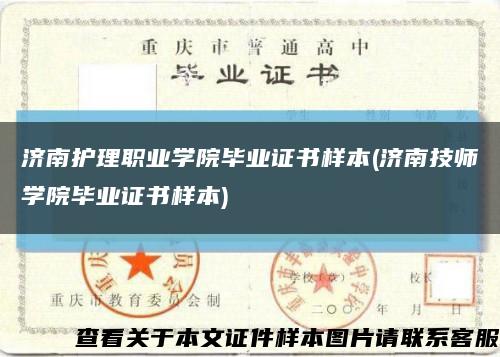 济南护理职业学院毕业证书样本(济南技师学院毕业证书样本)缩略图