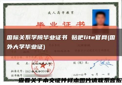 国际关系学院毕业证书 贴吧lite官网(国外大学毕业证)缩略图