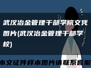 武汉冶金管理干部学院文凭图片(武汉冶金管理干部学校)缩略图