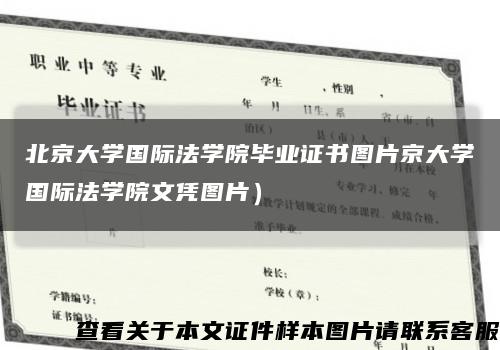 北京大学国际法学院毕业证书图片京大学国际法学院文凭图片）缩略图