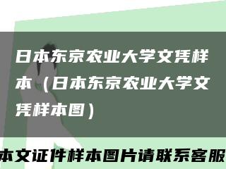 日本东京农业大学文凭样本（日本东京农业大学文凭样本图）缩略图