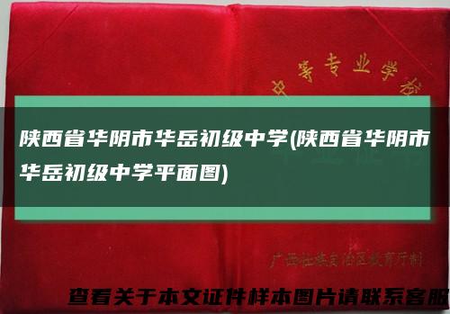 陕西省华阴市华岳初级中学(陕西省华阴市华岳初级中学平面图)缩略图