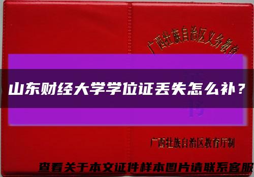 山东财经大学学位证丢失怎么补？缩略图