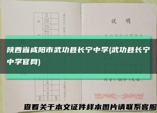 陕西省咸阳市武功县长宁中学(武功县长宁中学官网)缩略图
