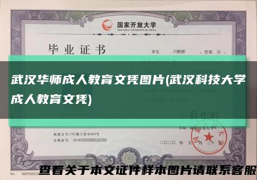 武汉华师成人教育文凭图片(武汉科技大学成人教育文凭)缩略图