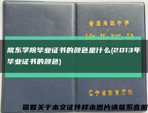 陇东学院毕业证书的颜色是什么(2013年毕业证书的颜色)缩略图