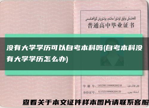 没有大学学历可以自考本科吗(自考本科没有大学学历怎么办)缩略图