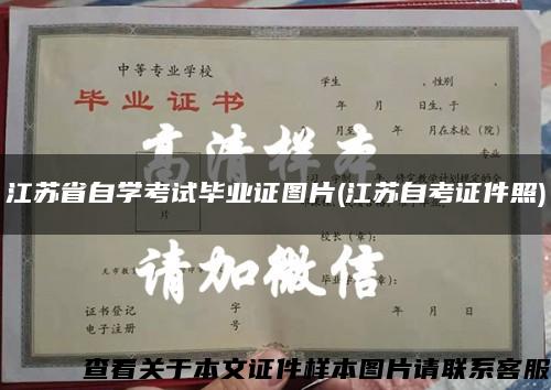 江苏省自学考试毕业证图片(江苏自考证件照)缩略图