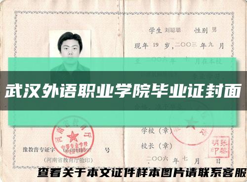武汉外语职业学院毕业证封面缩略图