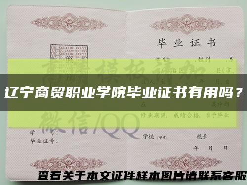 辽宁商贸职业学院毕业证书有用吗？缩略图