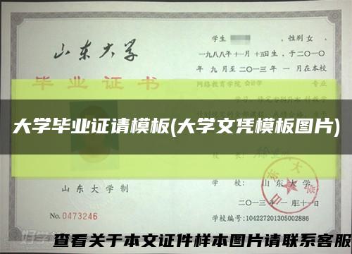大学毕业证请模板(大学文凭模板图片)缩略图