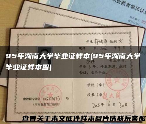 95年湖南大学毕业证样本(95年湖南大学毕业证样本图)缩略图