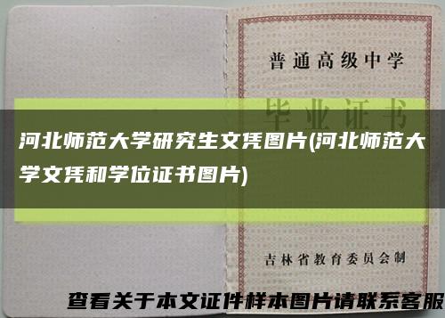 河北师范大学研究生文凭图片(河北师范大学文凭和学位证书图片)缩略图