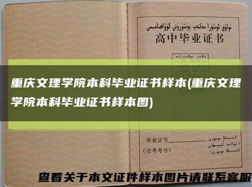 重庆文理学院本科毕业证书样本(重庆文理学院本科毕业证书样本图)缩略图