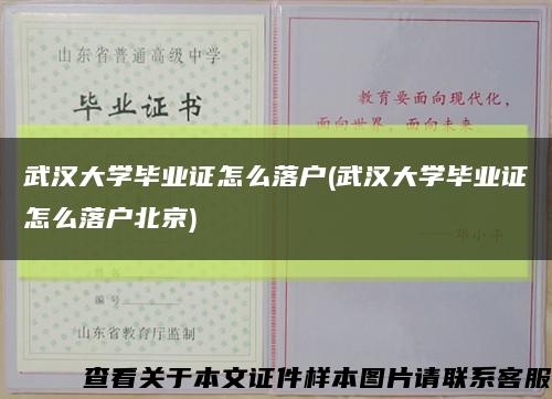 武汉大学毕业证怎么落户(武汉大学毕业证怎么落户北京)缩略图