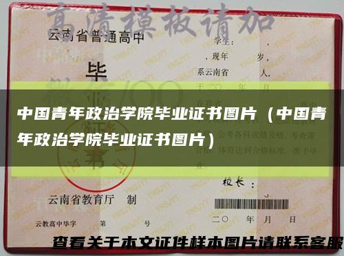 中国青年政治学院毕业证书图片（中国青年政治学院毕业证书图片）缩略图