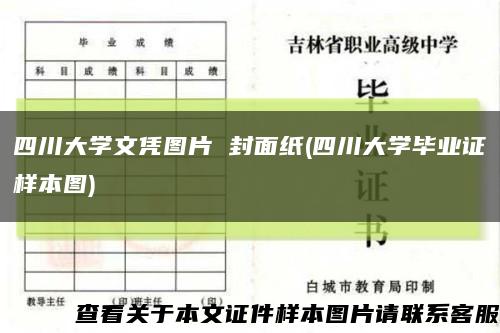 四川大学文凭图片 封面纸(四川大学毕业证样本图)缩略图