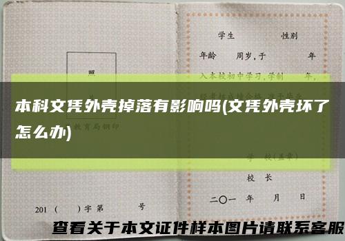 本科文凭外壳掉落有影响吗(文凭外壳坏了怎么办)缩略图