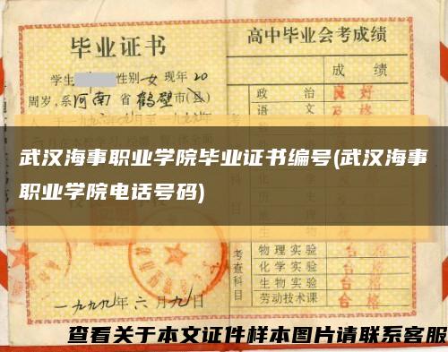 武汉海事职业学院毕业证书编号(武汉海事职业学院电话号码)缩略图