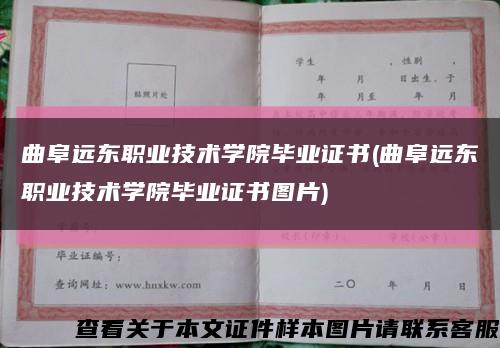 曲阜远东职业技术学院毕业证书(曲阜远东职业技术学院毕业证书图片)缩略图