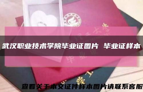 武汉职业技术学院毕业证图片 毕业证样本缩略图