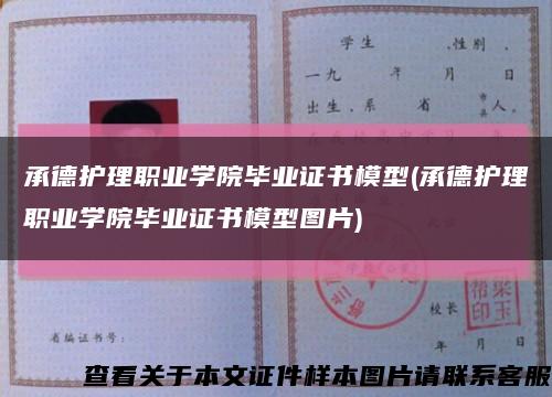 承德护理职业学院毕业证书模型(承德护理职业学院毕业证书模型图片)缩略图