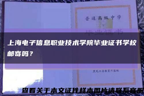 上海电子信息职业技术学院毕业证书学校邮寄吗？缩略图