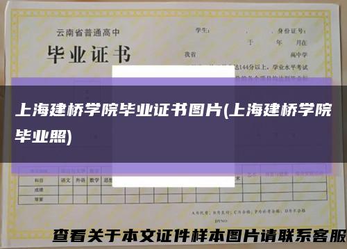 上海建桥学院毕业证书图片(上海建桥学院毕业照)缩略图