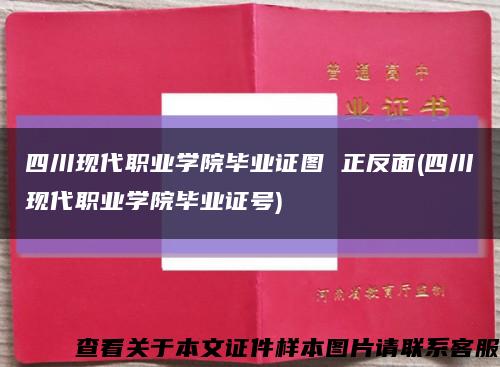 四川现代职业学院毕业证图 正反面(四川现代职业学院毕业证号)缩略图