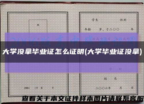大学没拿毕业证怎么证明(大学毕业证没拿)缩略图
