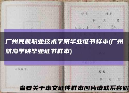 广州民航职业技术学院毕业证书样本(广州航海学院毕业证书样本)缩略图