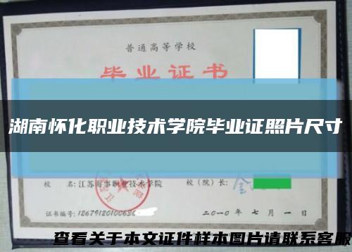 湖南怀化职业技术学院毕业证照片尺寸缩略图