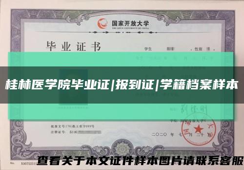 桂林医学院毕业证|报到证|学籍档案样本缩略图