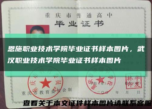 恩施职业技术学院毕业证书样本图片，武汉职业技术学院毕业证书样本图片缩略图