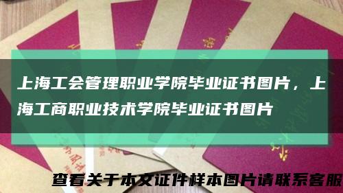 上海工会管理职业学院毕业证书图片，上海工商职业技术学院毕业证书图片缩略图