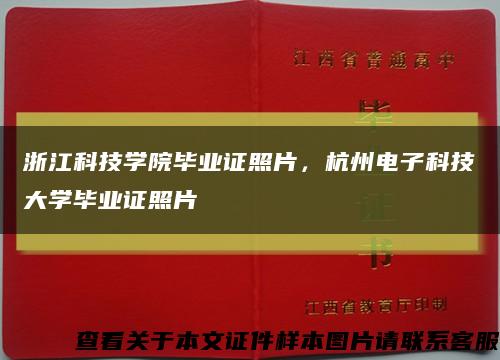 浙江科技学院毕业证照片，杭州电子科技大学毕业证照片缩略图