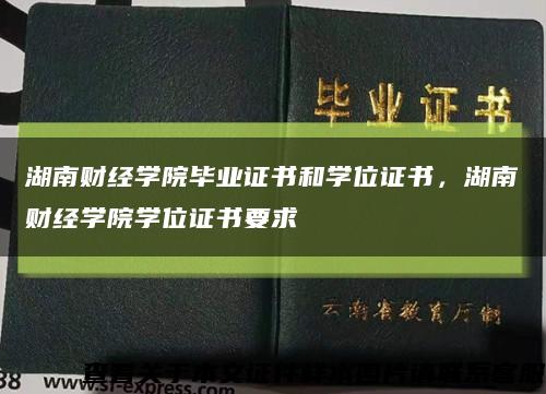 湖南财经学院毕业证书和学位证书，湖南财经学院学位证书要求缩略图