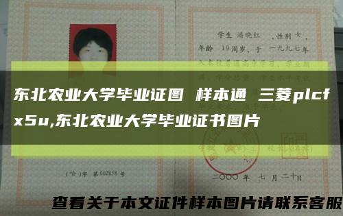 东北农业大学毕业证图 样本通 三菱plcfx5u,东北农业大学毕业证书图片缩略图