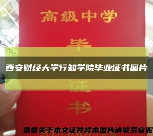西安财经大学行知学院毕业证书图片缩略图