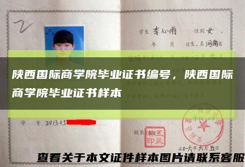 陕西国际商学院毕业证书编号，陕西国际商学院毕业证书样本缩略图