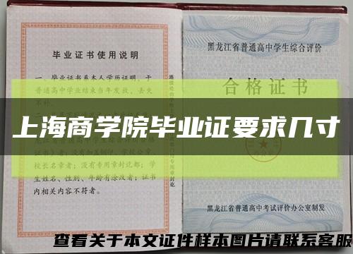 上海商学院毕业证要求几寸缩略图