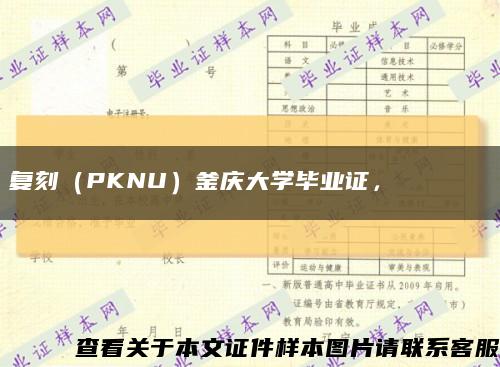 复刻（PKNU）釜庆大学毕业证，부경대학교 졸업缩略图
