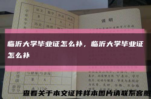 临沂大学毕业证怎么补，临沂大学毕业证怎么补缩略图