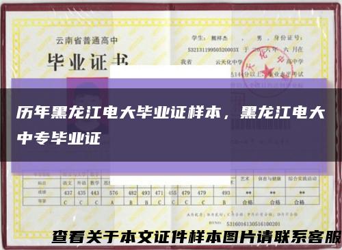 历年黑龙江电大毕业证样本，黑龙江电大中专毕业证缩略图