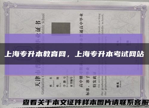 上海专升本教育网，上海专升本考试网站缩略图