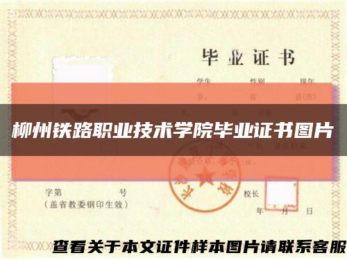 柳州铁路职业技术学院毕业证书图片缩略图