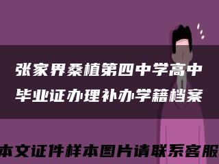 张家界桑植第四中学高中毕业证办理补办学籍档案缩略图